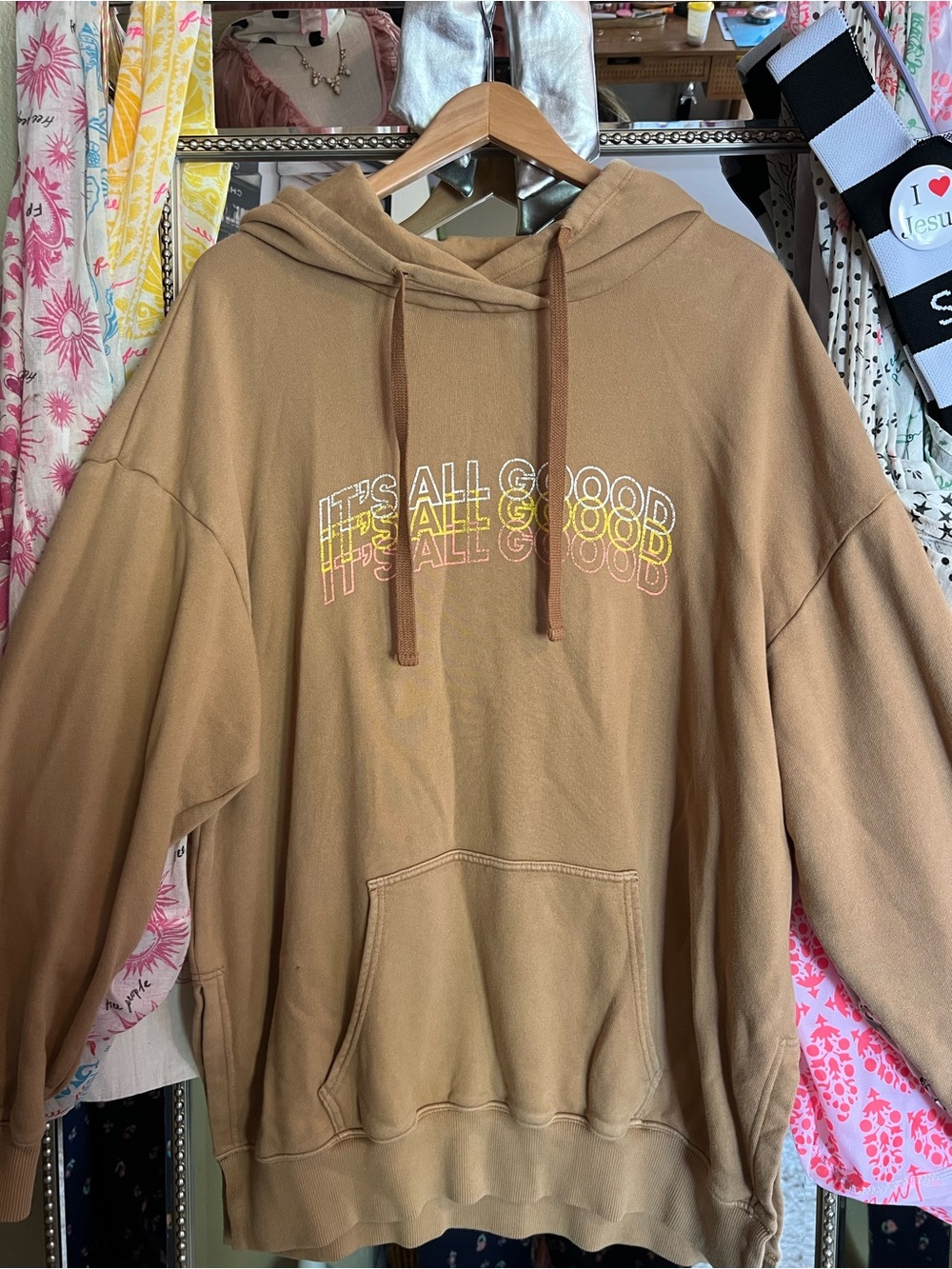 Offline by Aerie Hoodie "It's All Good" Graphic